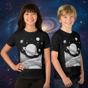 En Tri-matière T-shirt aventure spatiale pour enfants