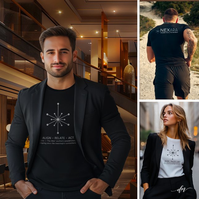 En Tri-matière T-shirt basique pour hommes (High-end t-shirt front & back, versatile branding for networking, lifestyle, and impact)