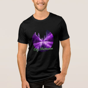 En Tri-matière T-shirt Bella+Canvas, noir solide trible