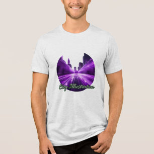En Tri-matière T-shirt Bella+Canvas, noir solide trible