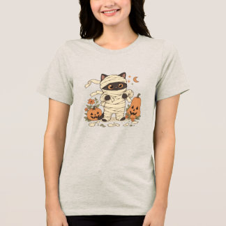 En Tri-matière T-shirt Black Cat Skull Halloween