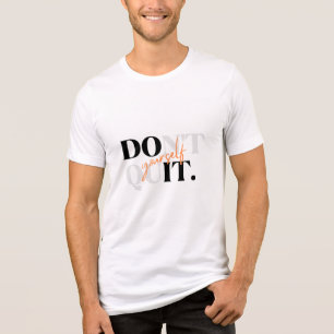 En Tri-matière T-shirt blanc demi-manches avec Don't Quite