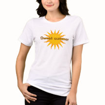 T-Shirt Blanc Graphique Sweet Summer Sun