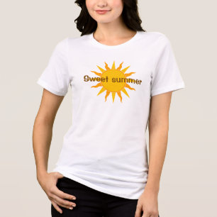 En Tri-matière T-Shirt Blanc Graphique Sweet Summer Sun