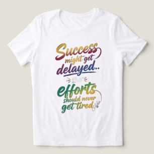 En Tri-matière T-Shirt Blanc Motivationnel Réussite Pourrait Être