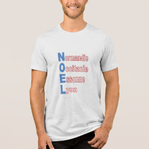 En Tri-matière T-shirt blanc  NOEL  TOURISME  FRANCE