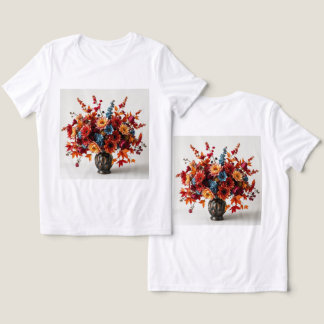 En Tri-matière T-shirt blanc pour femme Bouquet d'automne