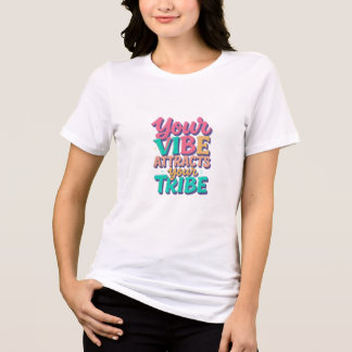 En Tri-matière T-shirt blanc pour femmes motivantes Vibe