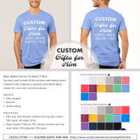 T-shirt bleu triblend homme personnalisé
