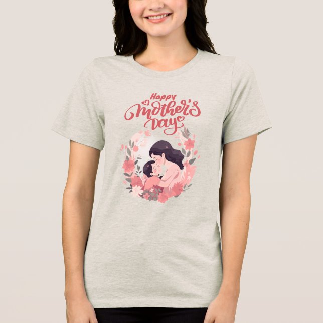 En Tri-matière T-shirt Bonne Fête des Mères (Recto)