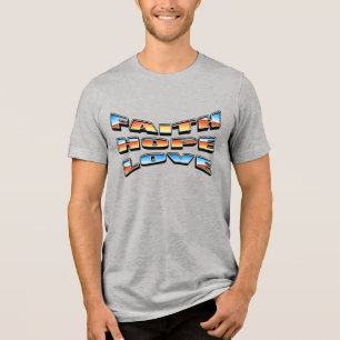 En Tri-matière T-Shirt Chrétien Foi, Espoir, Amour