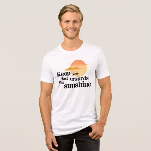 En Tri-matière T-Shirt citation motivante Retro Sunset