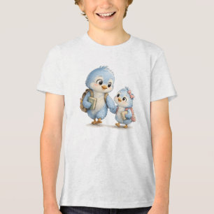 En Tri-matière T-Shirt Classique Enfants Frères et Sœurs Oiseau B