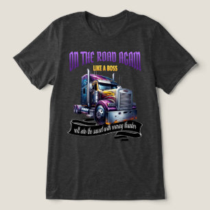 En Tri-matière T-shirt conducteur semi-camion