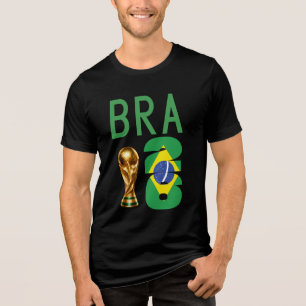 En Tri-matière T-shirt Coupe du Monde Brésil 2026 Nom Personnalis