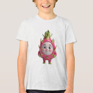 En Tri-matière T-shirt Cute Happy Dragon Fruit 3D Character