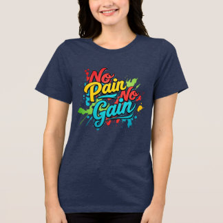 En Tri-matière T-Shirt De Gym Coloré Dessiné À La Main