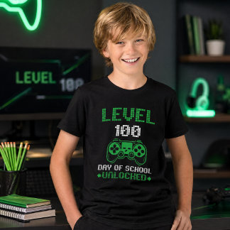En Tri-matière T-shirt de joueur pour le 100e jour d'école - Enfa
