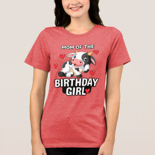 En Tri-matière T-shirt de la mère de la fille d'anniversaire Ferm