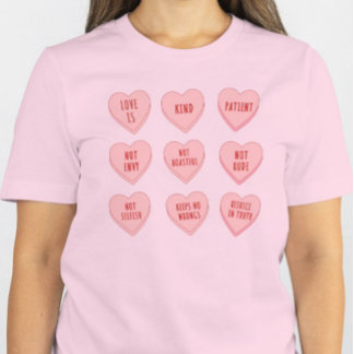 En Tri-matière T-shirt de la Saint-Valentin inspiré par la foi av