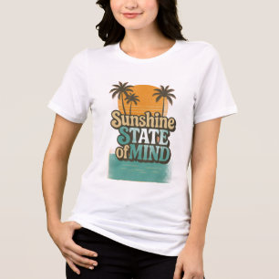 En Tri-matière T-shirt de l'État ensoleillé, chemise de vacances