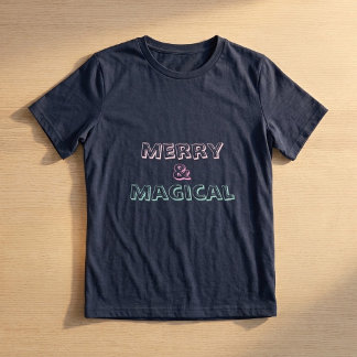 En Tri-matière T-shirt de Noël joyeux et magique | Vacances migno