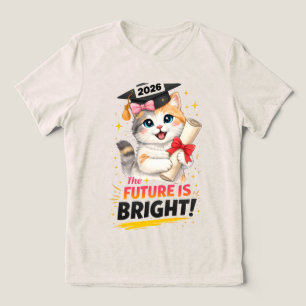 En Tri-matière T-Shirt de Remise de Diplôme Chat Motivationnel