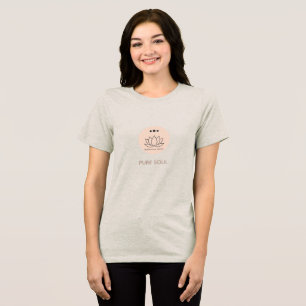 En Tri-matière T-Shirt de yoga à personnalisation avec fleur de l