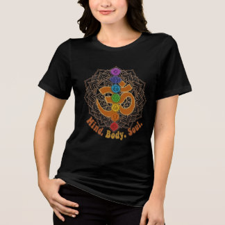 En Tri-matière T-Shirt de yoga Géométrie Sacrée & Chakras