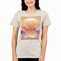 T-shirt Dreamy Gold Sunset illustration