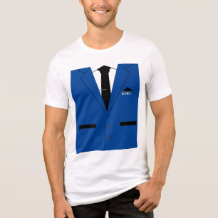 En Tri-matière T-shirt drôle avec Cravate et costume - Nom person