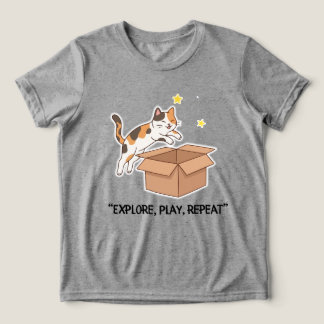 En Tri-matière T-shirt drôle de chat sauteur pour garçons