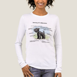 En Tri-matière T-shirt drôle sur l'anatomie d'un Schnauzer noir p