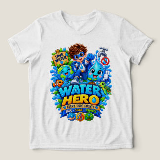 En Tri-matière T-Shirt Enfant Héros de l'Eau Sauver l'Eau