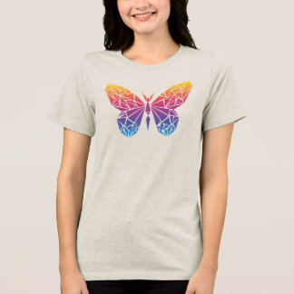 En Tri-matière T-shirt esthétique Pastel Butterfly pour femmes