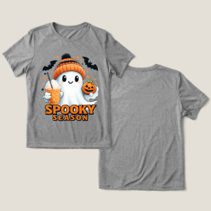 En Tri-matière T-shirt fantôme mignon et effrayant, Tee-shirt fan