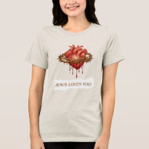 T-shirt Feminina Sacrifício de Jesus na Cruz