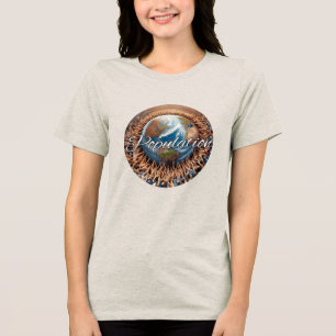 En Tri-matière T-shirt Femme Bella+Canvas, Blanc, Adu