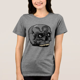 En Tri-matière T-Shirt Femme Crâne