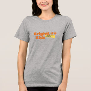 En Tri-matière T-shirt femme noir : gris avec logo