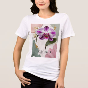 En Tri-matière T-shirt femme orchidée élégante