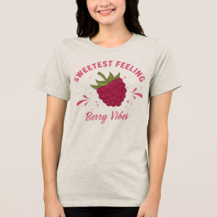 En Tri-matière T-shirt femme Pink Raspberry Summer Fruit Vibes — 