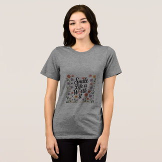 En Tri-matière T-shirt femme - Smile de vie