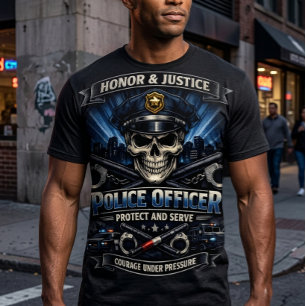 En Tri-matière T-shirt Fierté d'agent de police
