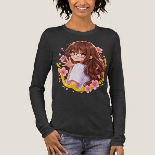 En Tri-matière T-Shirt Fille Anime Kawaii Fleur de Cerisier Sakur