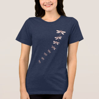 En Tri-matière T-shirt filles dragonfly roses