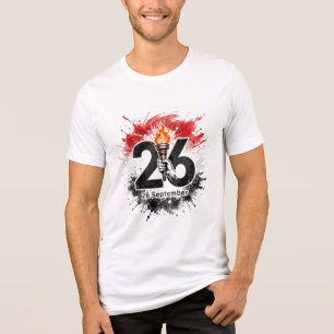 En Tri-matière T-shirt Flambeau de la Révolution du 26 Septembre