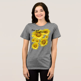 En Tri-matière T-shirt fleur de tournesol