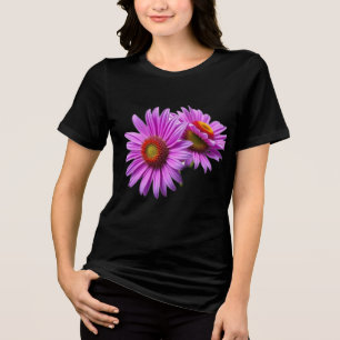 En Tri-matière T-shirt fleuri Art