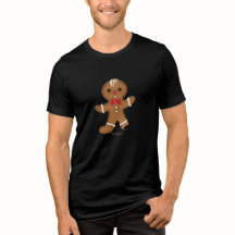 T-Shirt foncé de Noël Gingerbread Man Crunch